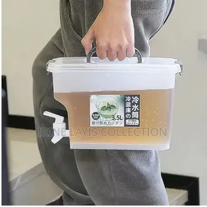 3.5-Liter Refrigerator Beverage Dispenser Container With a Faucet