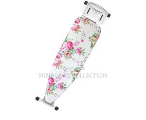 Portable Foldable Ironing Board With a Metal Iron Rest