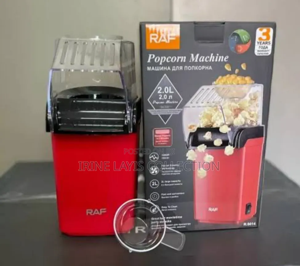 Raf Hot Air Popcorn Maker in Red.
