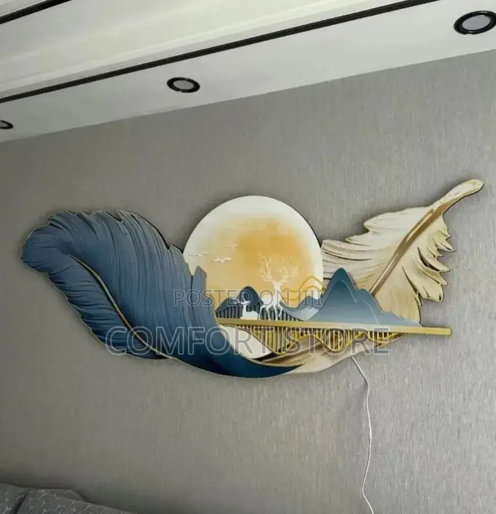 Luxury Feather Living Room Wall Decor