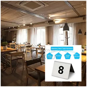 1-12 Stainless Steel Table Number Tent Set