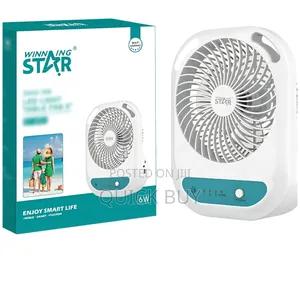 Winning Star St-4052 Rechargeable Table Fan With Led Light