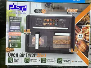 DSP Kb2188 2-in-1 Dual-Basket Air Fryer Oven With a Total 14l