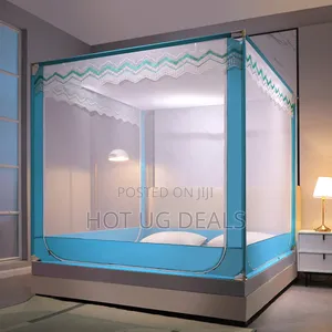 6x6 Tent Square Mosquito Net - Blue/ White