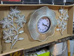 Flower Wall Clock Art