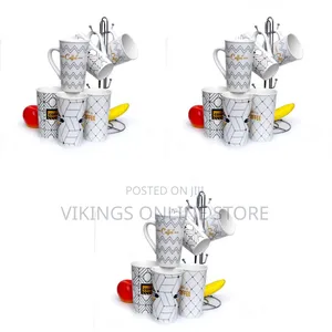 6-Pack Ceramic Coffee Mugs Set Large Multi Designed Tumbler Tea Cups