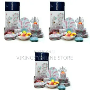 Luminarc Elara Turquoise Plate Dinner Set (69 Pcs),Pink