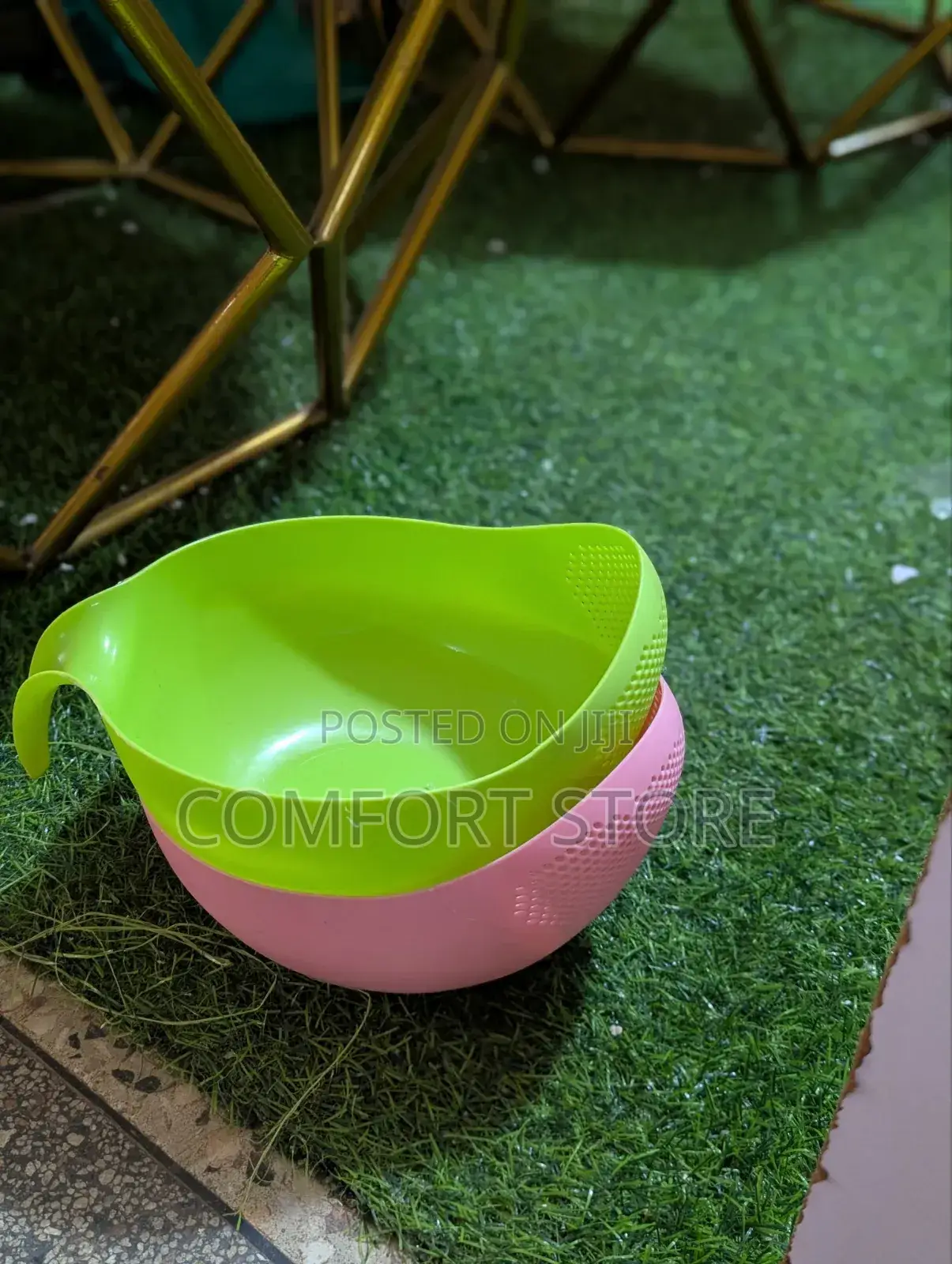 Handle Drain Basket for Washing Fruit Rice Bowl