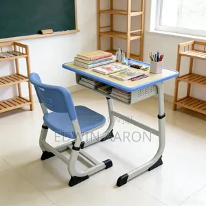 Adjustable Study Desk With Chair