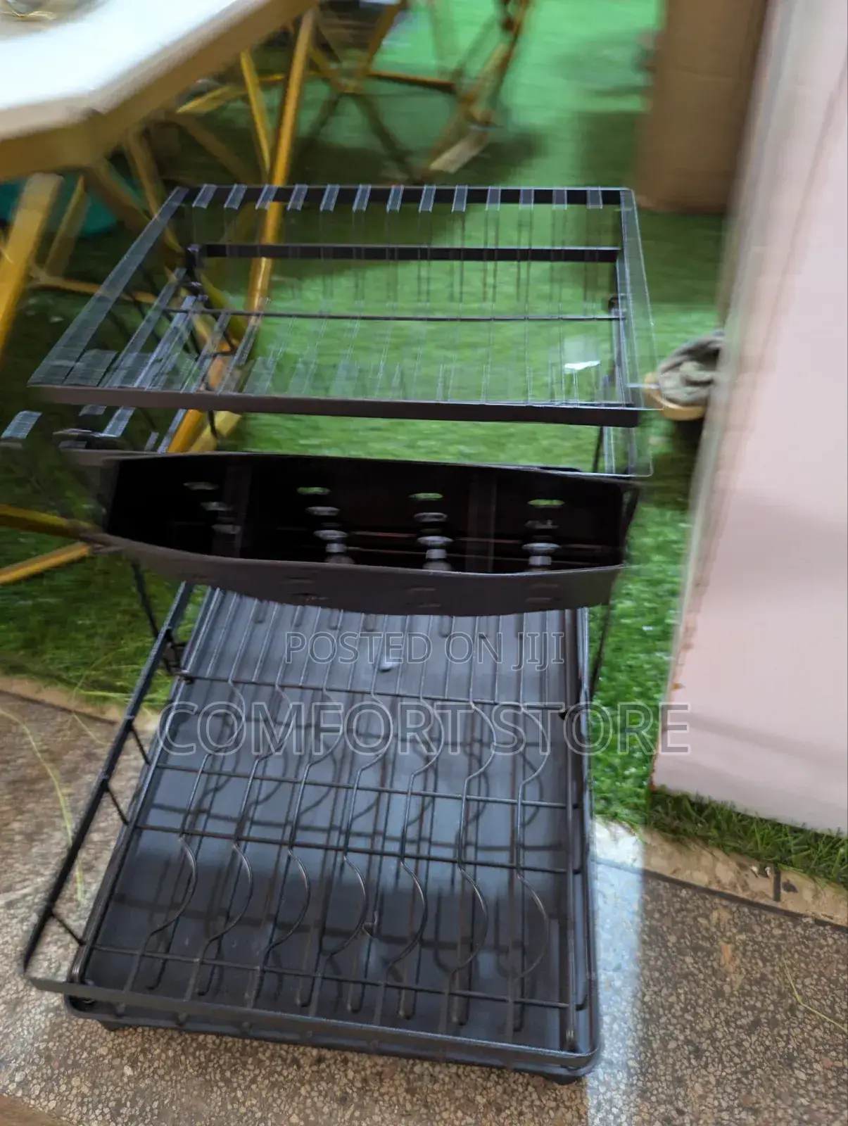 2 Section Kitchen Utensils Draining Rack