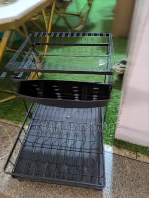 2 Section Kitchen Utensils Draining Rack