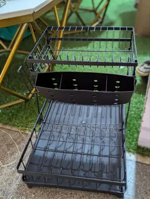 2 Section Kitchen Utensils Draining Rack