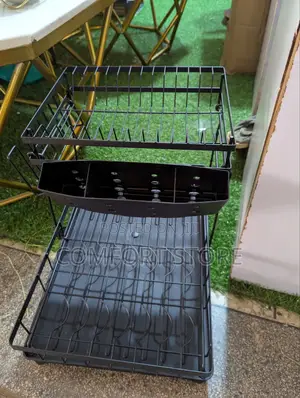 2 Section Kitchen Utensils Draining Rack