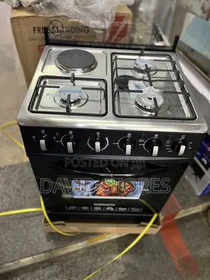 Globalstar 3-in-1 Cooker – 50×60 – 3 Gas+ 1electric Oven – Black
