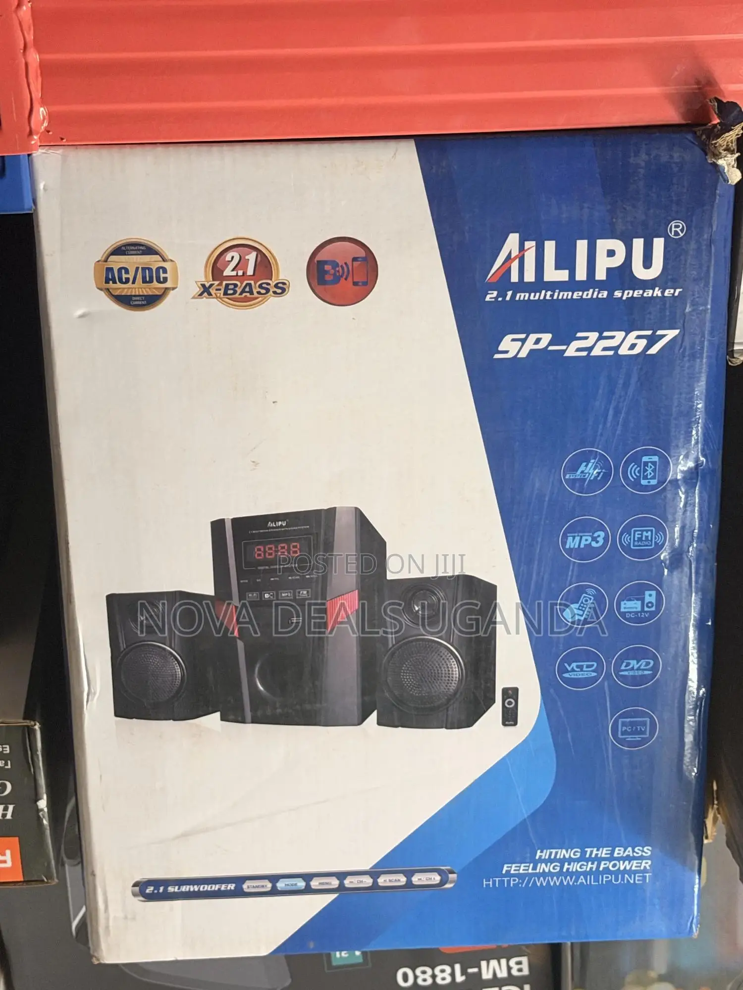 Alipu Sp-2267 2.1 Multimedia Bluetooth Subwoofer System Bass Speaker