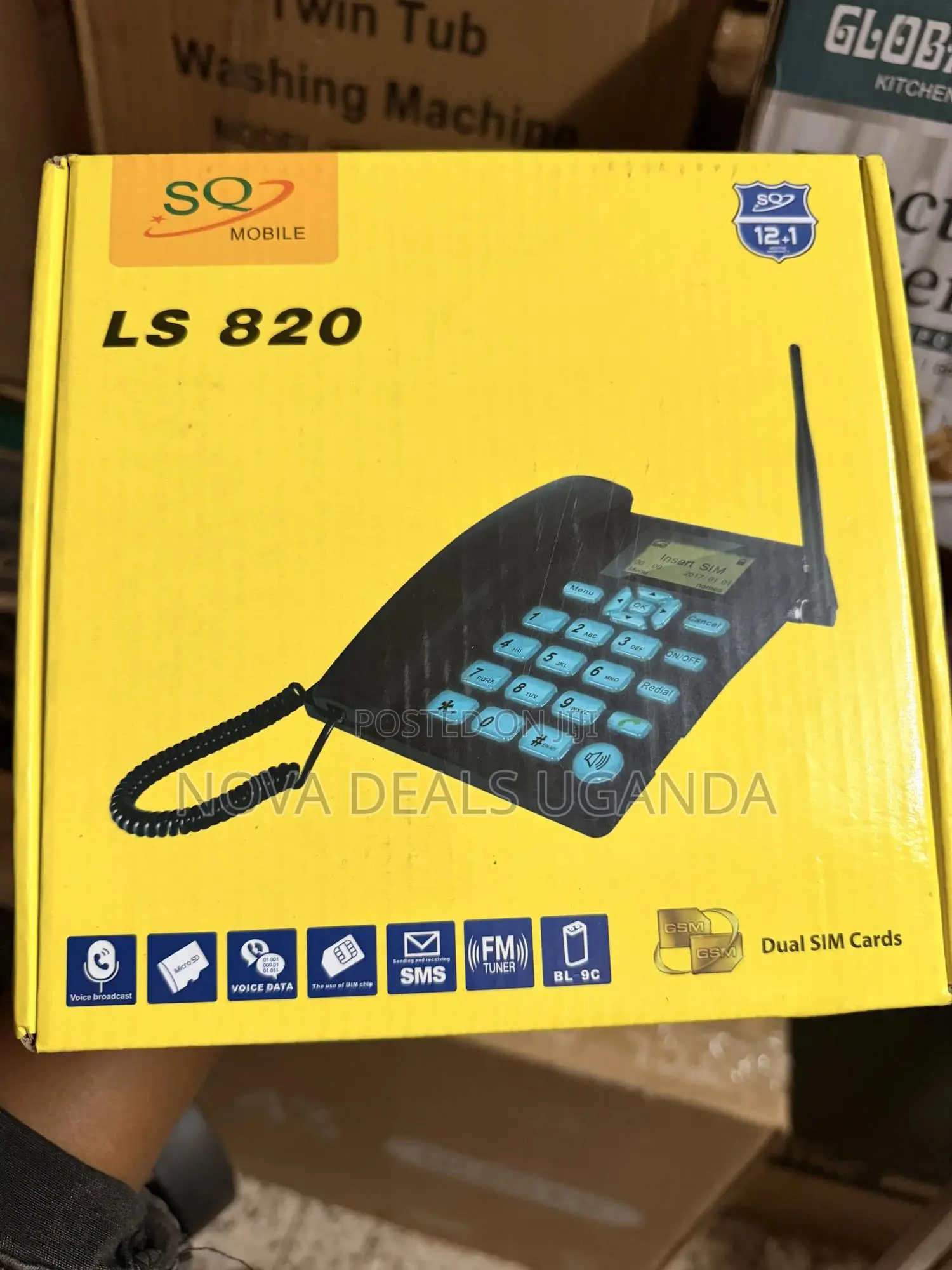 Sq Mobile Ls-820 Dual Sim Wireless GSM Desktop Landline Phone