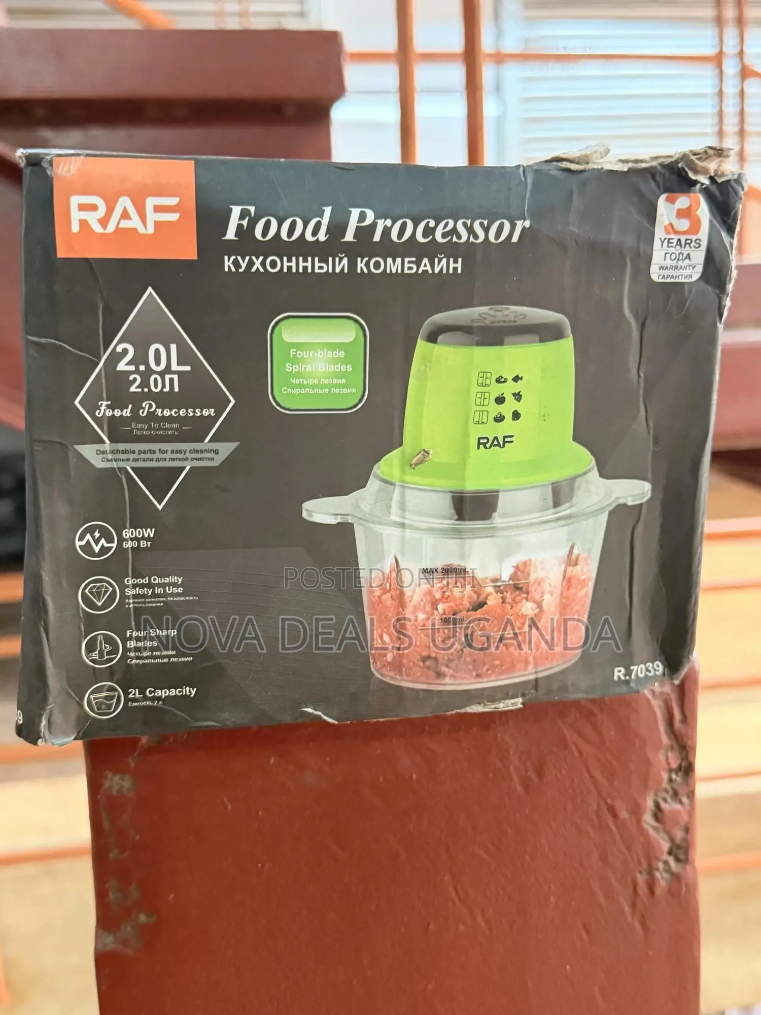 Raf Electric Food Processor 2.0l Portable Multi-functionkitchen Cutter