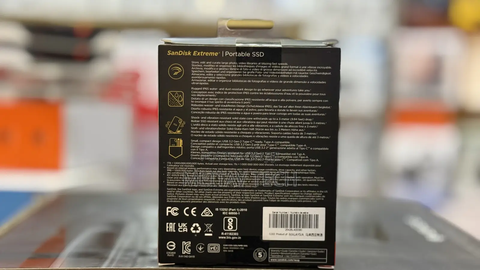 Sandisk 1tb Extreme Portable SSD Upto 1050mb/S