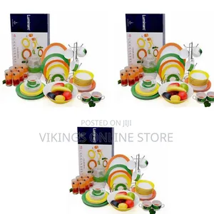 Luminarc Color Days Plates Dinner Set (45 Pcs) - Multi-Colours