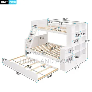 Bunk Beds With Storage Units in Any Colour From Order Now
