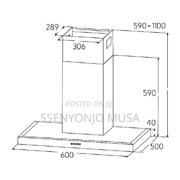 Midea Wall Mounted Kitchen Hood Extractor – Chimney Cooker Hood