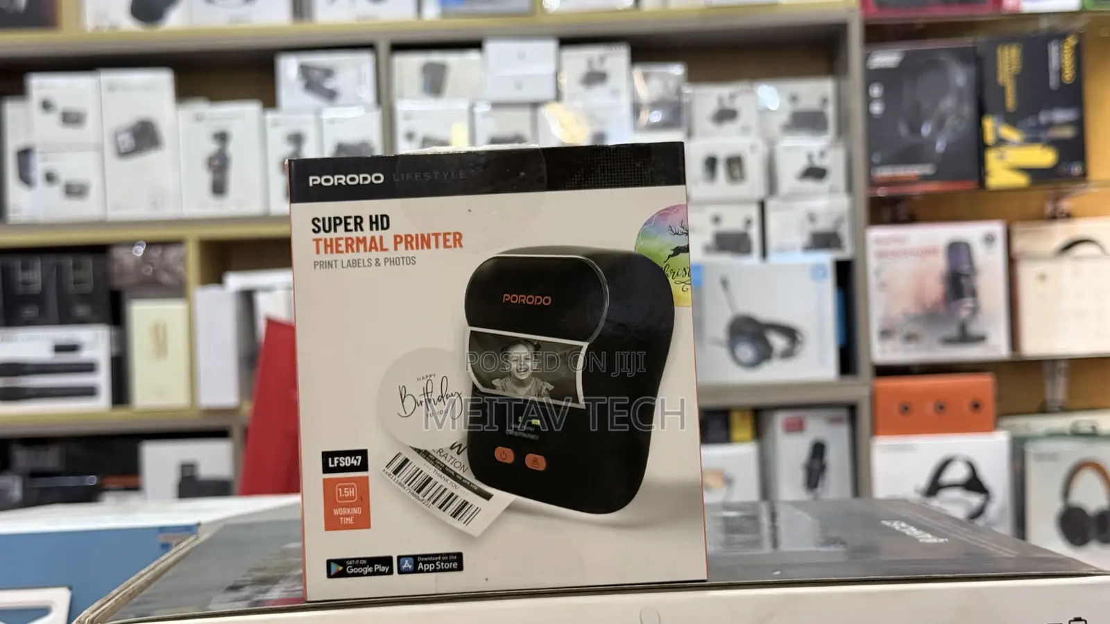 Porodo Super Hd Thermal Printer 58mm Label Printer With Bluetooth