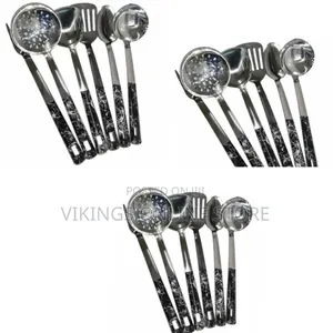 6pieces of Kitchen Tool Food Serving Utensil Spoons Cutlery Set-Silver