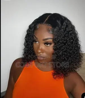 12a Grade Water Wave Peruvian Human Hair Lace Wigs Black Women 16 Inch