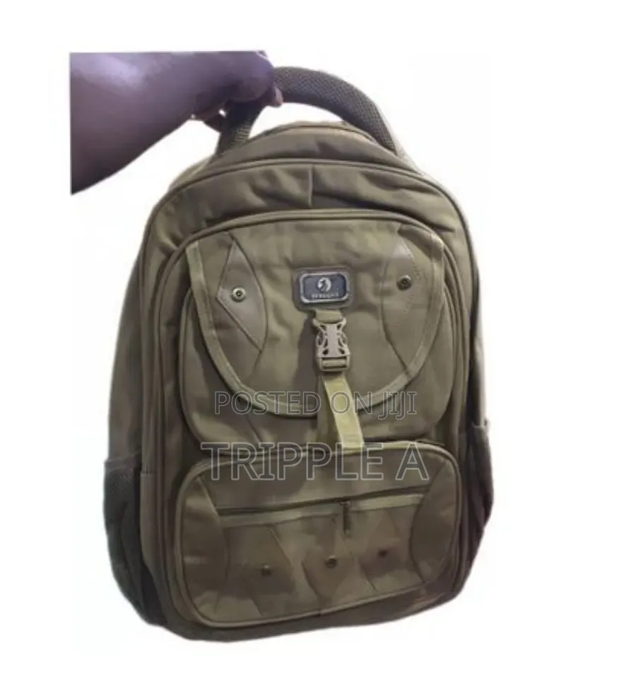 Brown Canvas Laptop Backpack