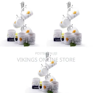Luminarc 6 Pieces of Luminarc Sunflower Tea Coffee Mug Cups -White