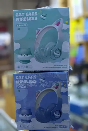 Kt-M27 Branded Cat Ear Wireless Bluetooth Headphones.
