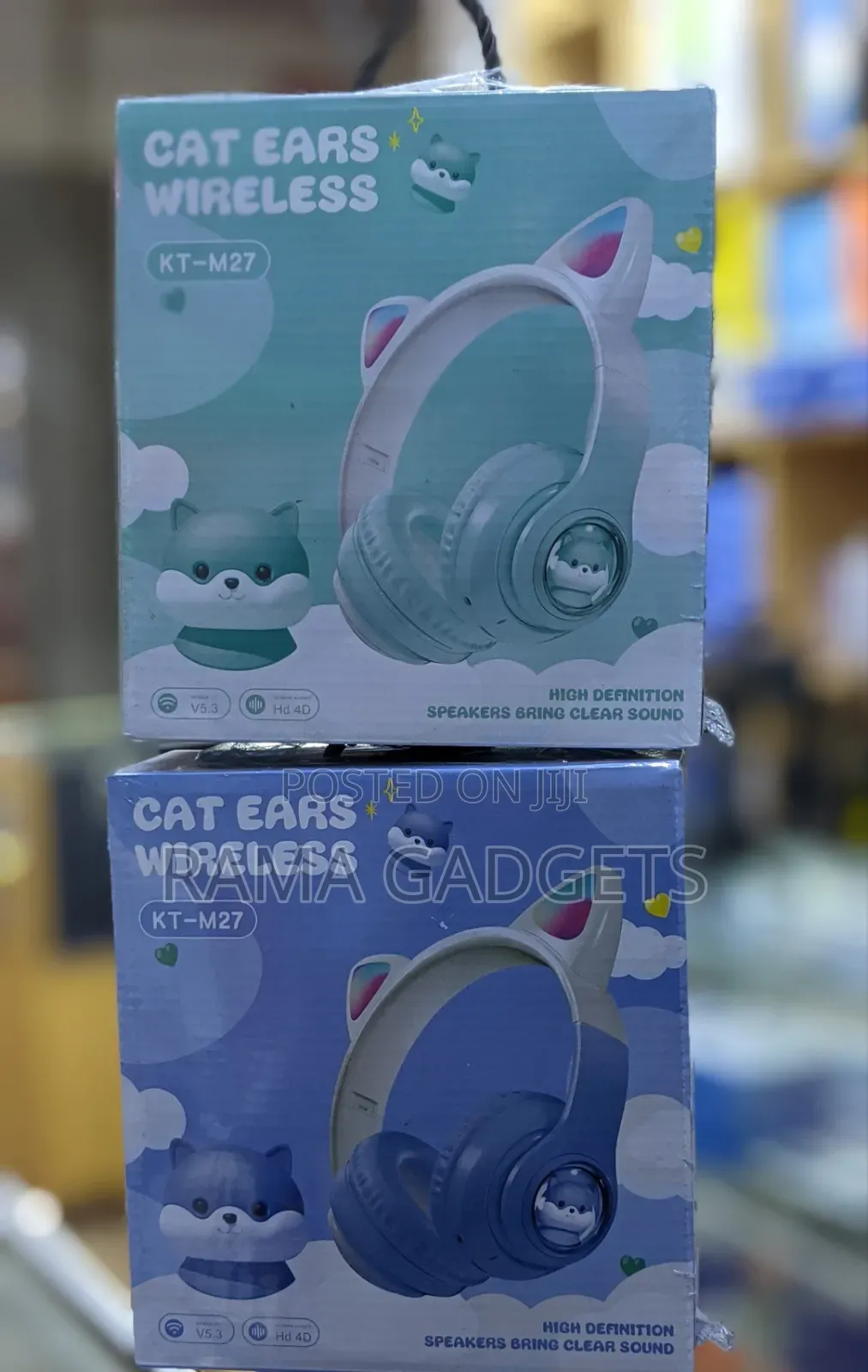 Kt-M27 Branded Cat Ear Wireless Bluetooth Headphones.