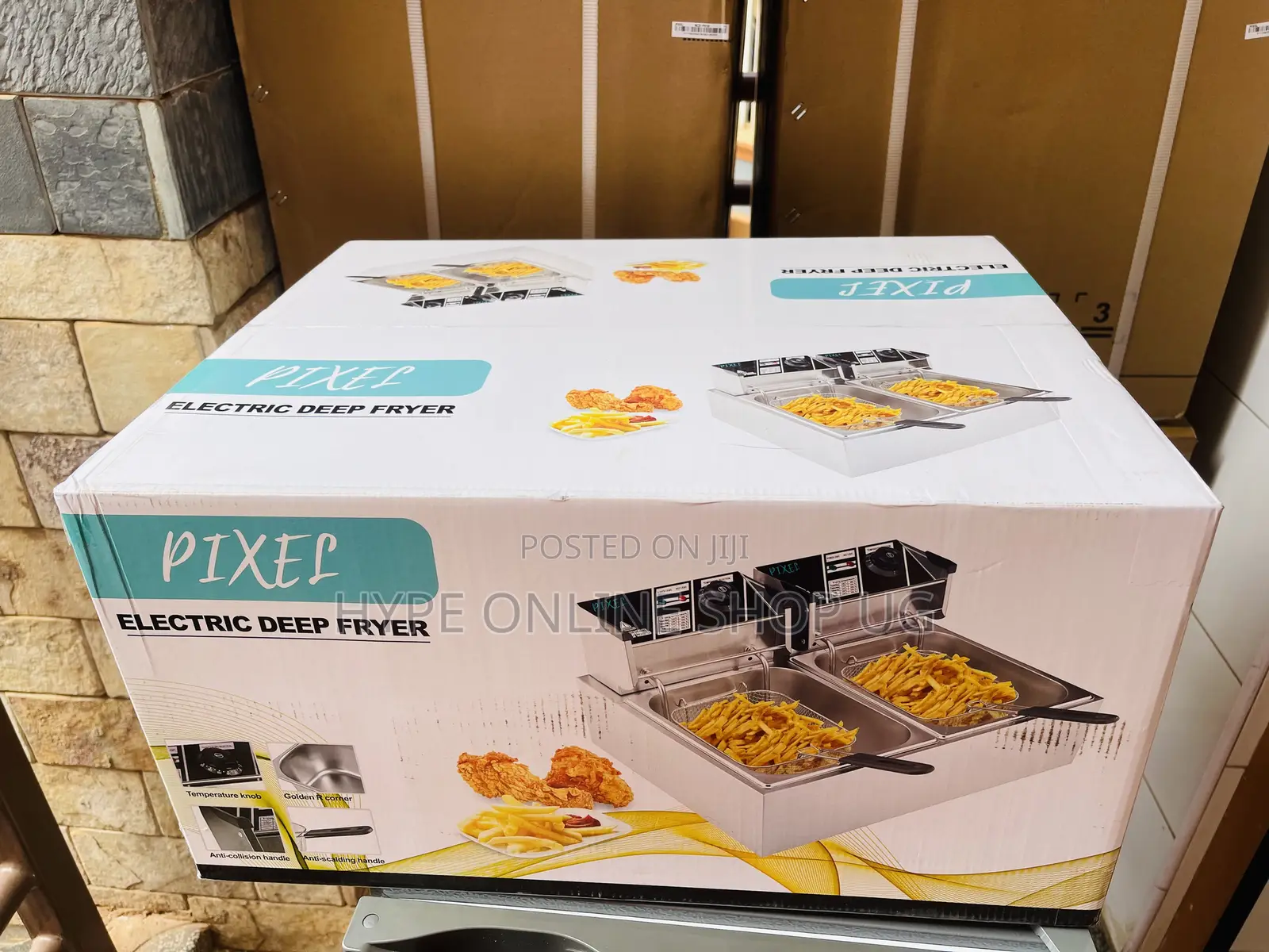 Durable Easy Cleaning Pixel Double Electric Fryer