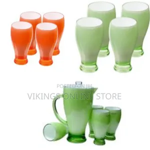 Royal Ford 4 Pc Acrylic Juice Tumbler Cups and 1 Piece Jug Water Set
