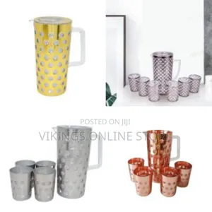 Plastic Water 1 Jug 4 PCS Glass Combo Set for Dining Table, Serving