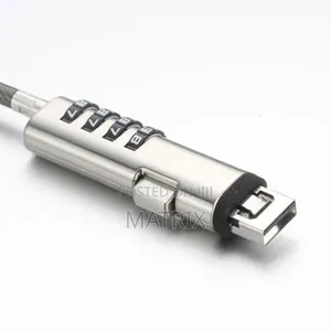 Universal 4 Digital Lock Usb Laptop Security Cable Lock