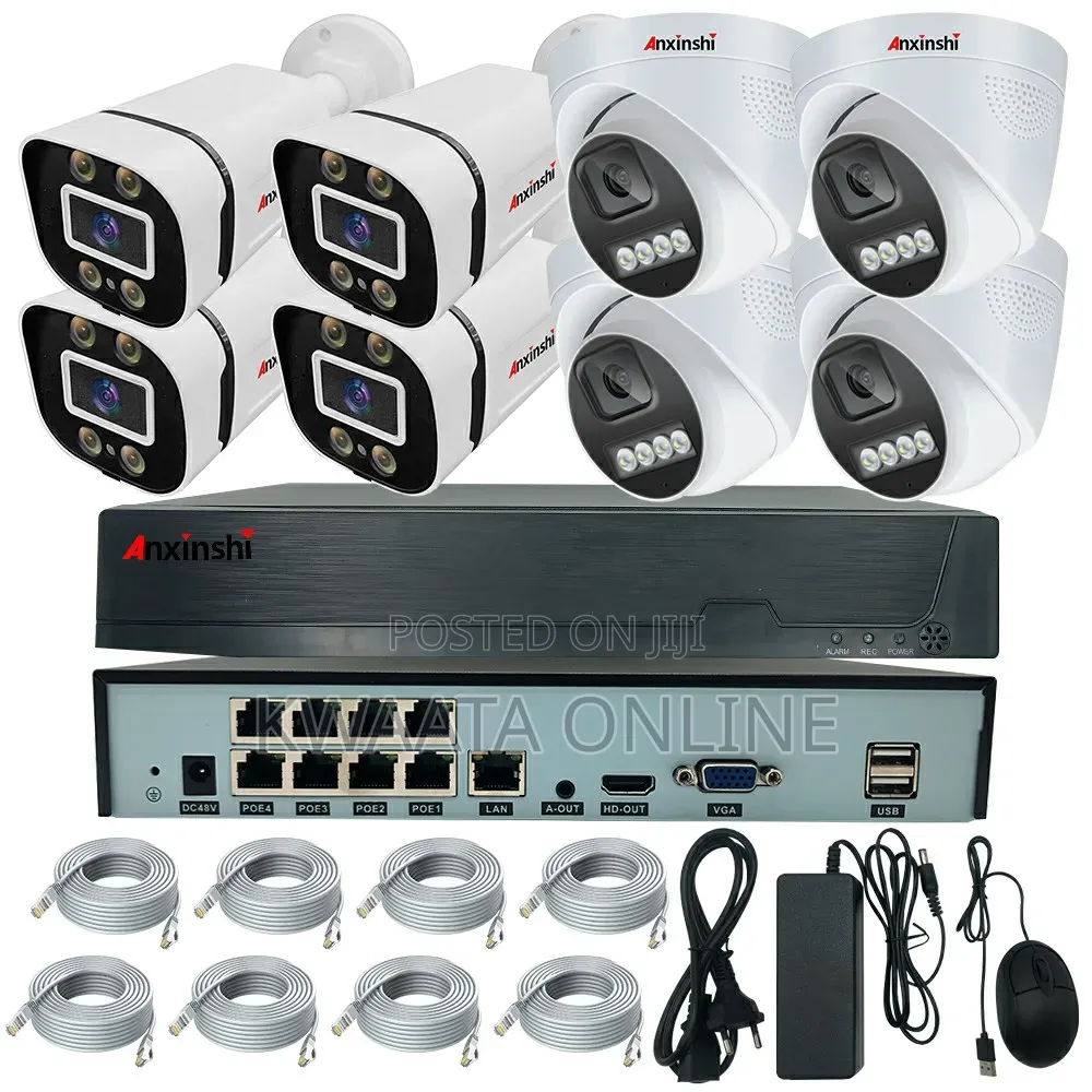8mp Security Camera System Two Way Audio 8ch Poe Ip P2p, 1tb Hard Disk
