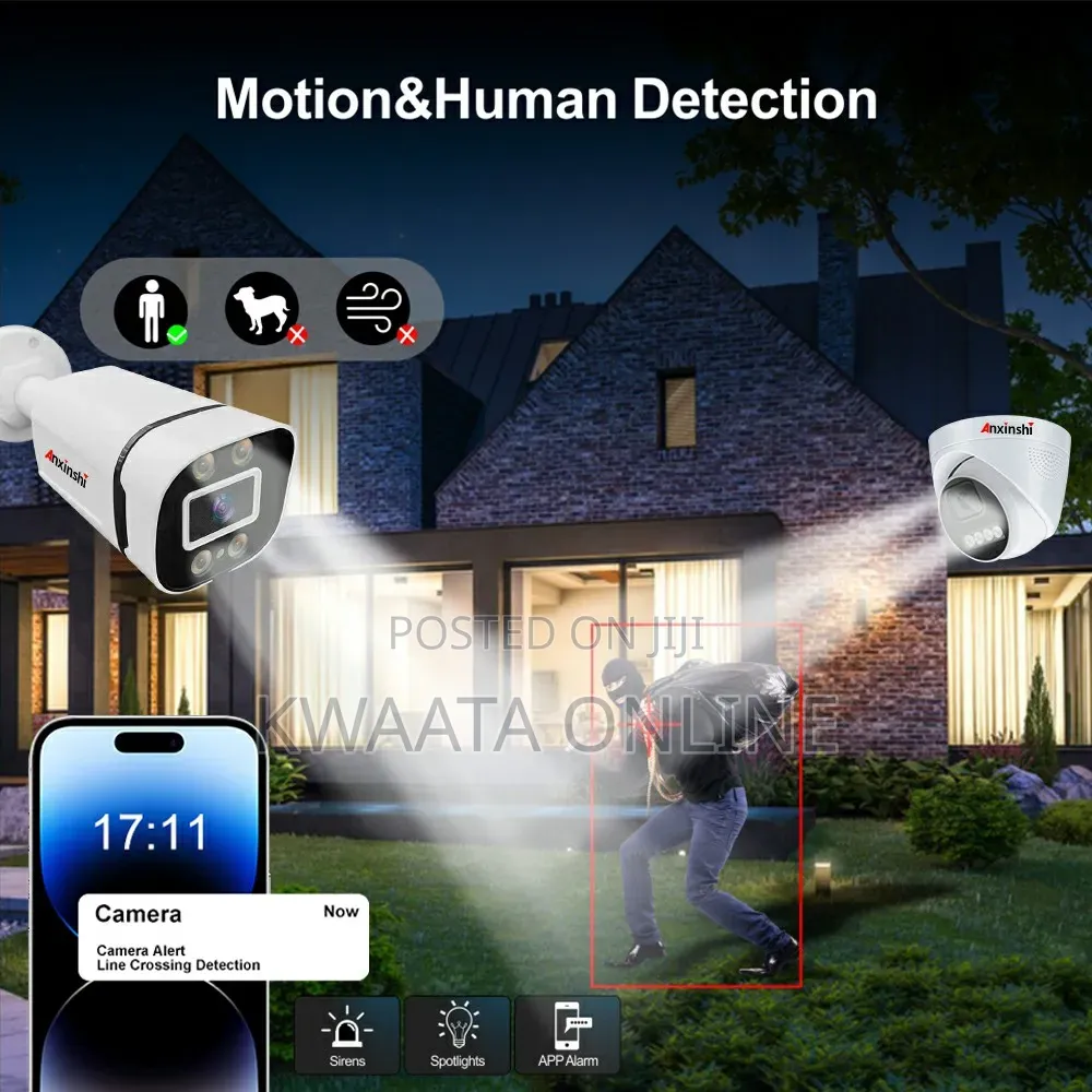 8mp Security Camera System Two Way Audio 8ch Poe Ip P2p, 1tb Hard Disk