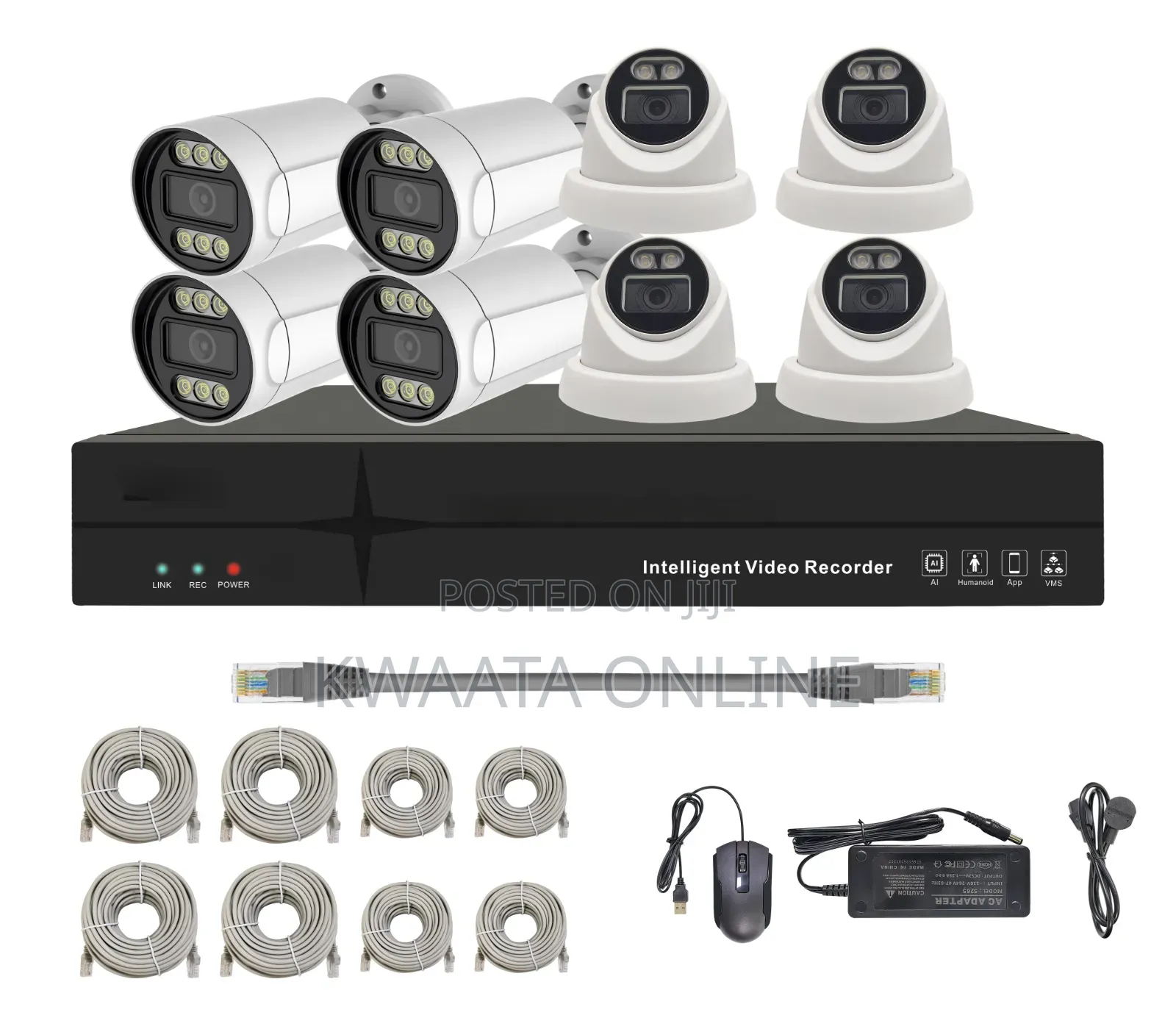 8mp Security Camera System Two Way Audio 8ch Poe Ip P2p, 1tb Hard Disk