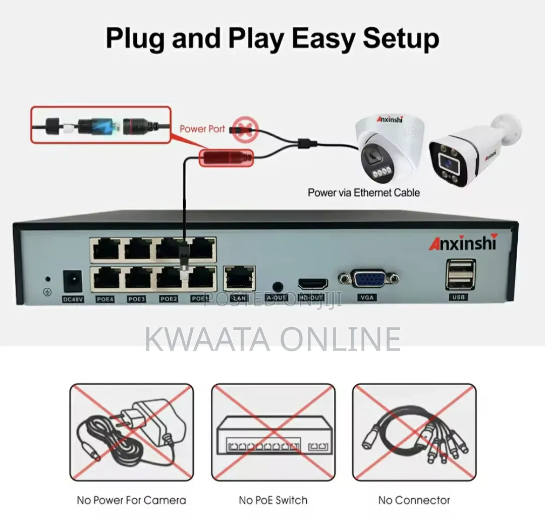 8mp Security Camera System Two Way Audio 8ch Poe Ip P2p, 1tb Hard Disk