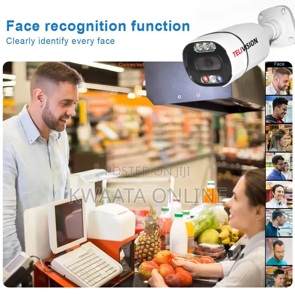 8mp Security Camera System Two Way Audio 8ch Poe Ip P2p, 1tb Hard Disk
