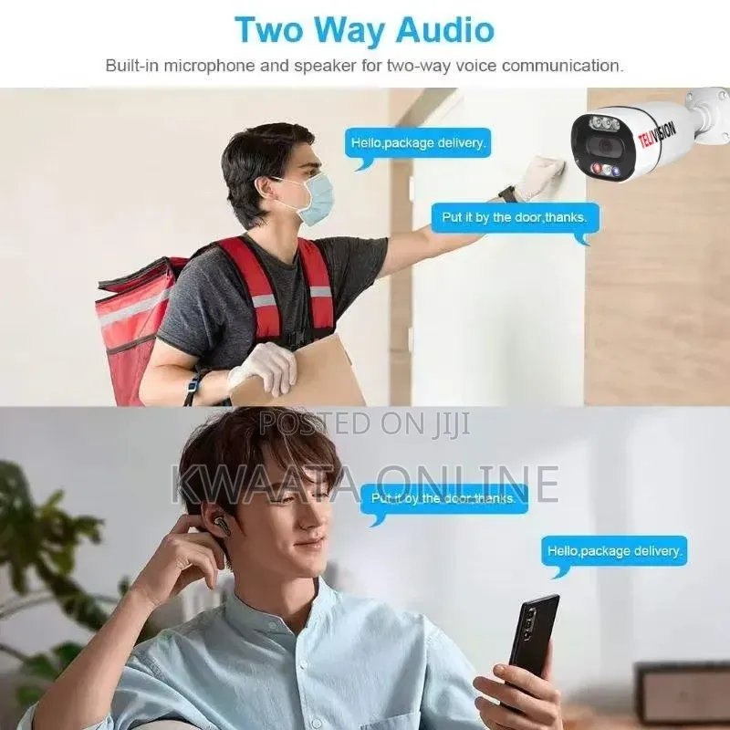 8mp Security Camera System Two Way Audio 8ch Poe Ip P2p, 1tb Hard Disk