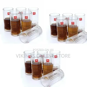 6 Pieces of Self Design Juice Glasses - Colorless