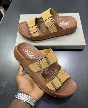 Double Buckle Strap Design of Alc Soft Men’S Casual Sandals