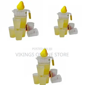 7 Pc Acrylic Juice 6 Tumblers Cups and 1 Piece Serving Jug Water Set