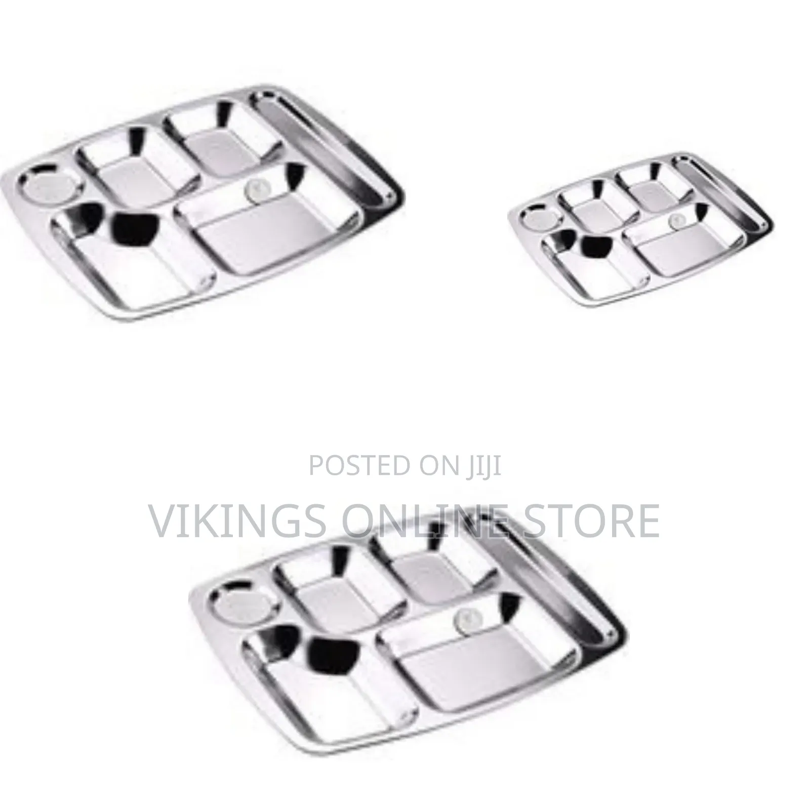 Stainless Steel Rectangle 5 In1 Component Dinner Plate Tray for Lunch