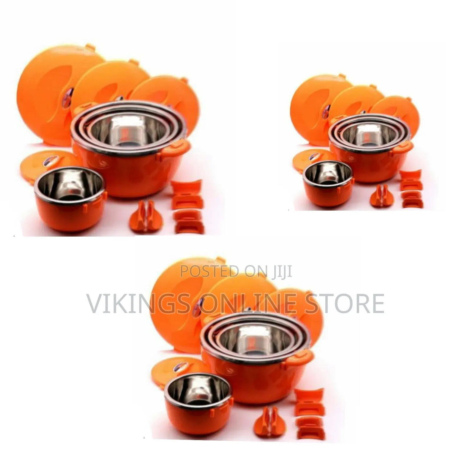 4 Pieces Insulated Hot Pot Dishes-Orange