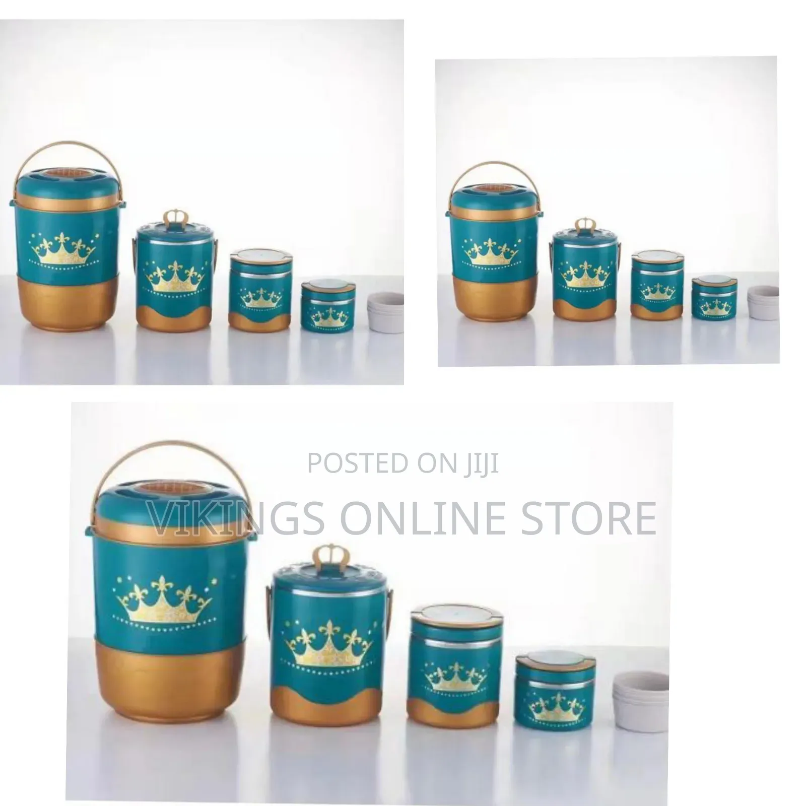 4 Pc Insulated Hot Pot Dishes Food Warmer Container -Multi-Colour