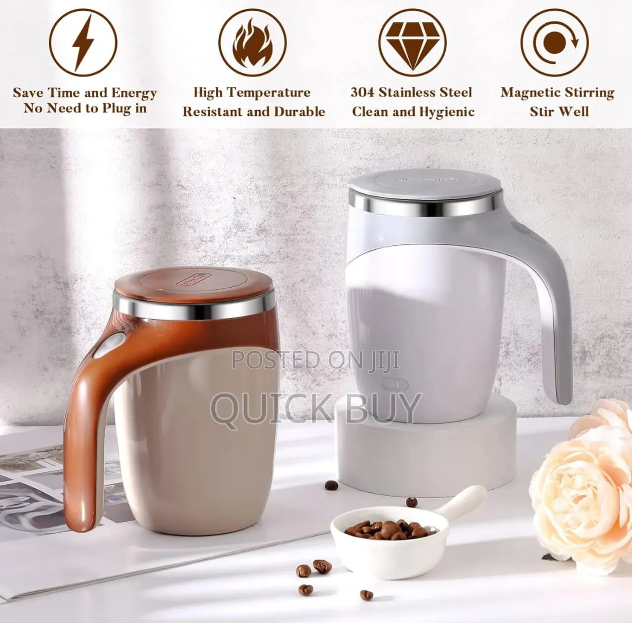 Automatic Self-Stirring Coffee Mug