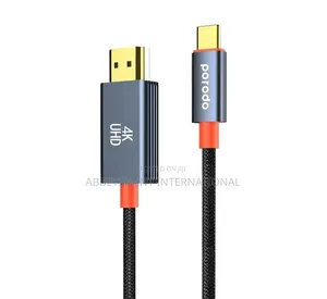 Porodo Ultra Hd Woven Braided Usb-C to Hdmi Cable
